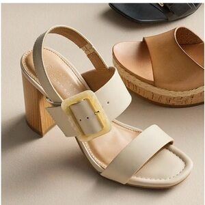 LC Lauren Conrad Beige Heeled Sandals